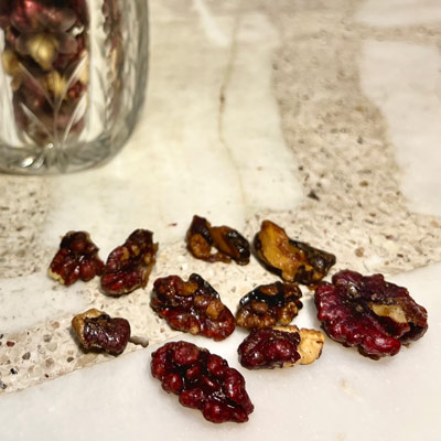 Candied Organic Red Walnuts Pure Maple Glazed