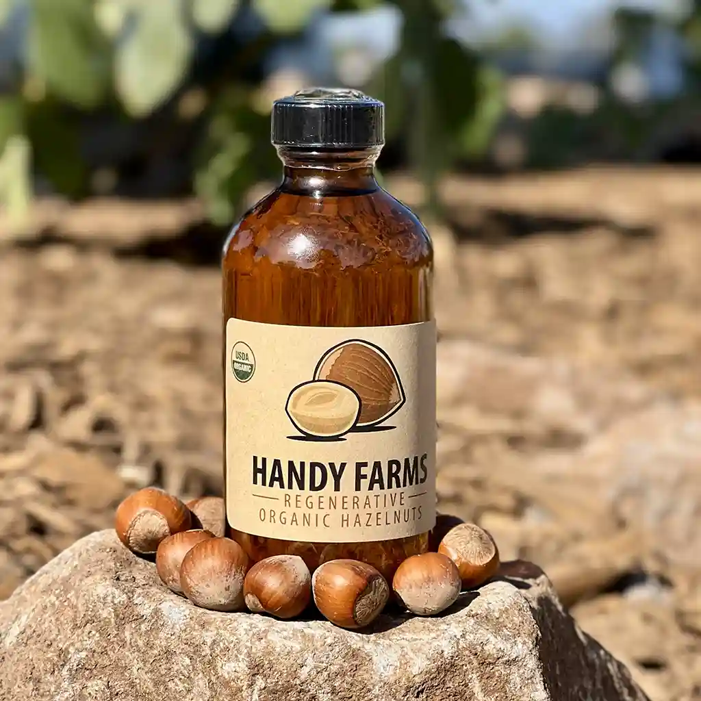 Organic Hazelnut Oil (Raw, Cold-Pressed)