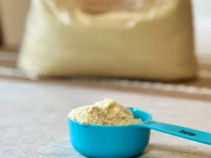 Organic Gluten free flour from regeneratively grown almonds that are blanched